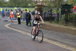 Me on my bike at Ashington triathlon 2011