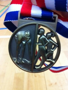 My medal from Killingworth aquathlon