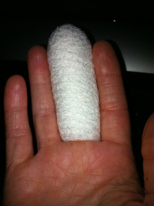 Bandaged finger