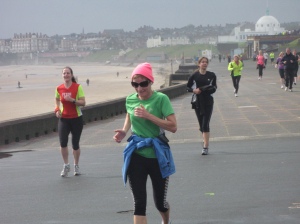 Runners on the promenade at Whitley Bay