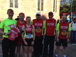 Fetchies at the start of the Great North Run